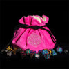 Multi-pocket d20 Dice Bag - Hot Pink & Beige