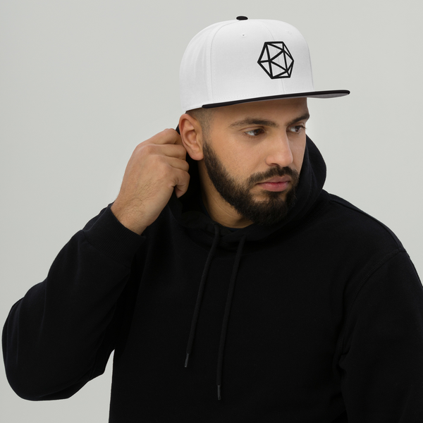 Black d20 Snapback Hat