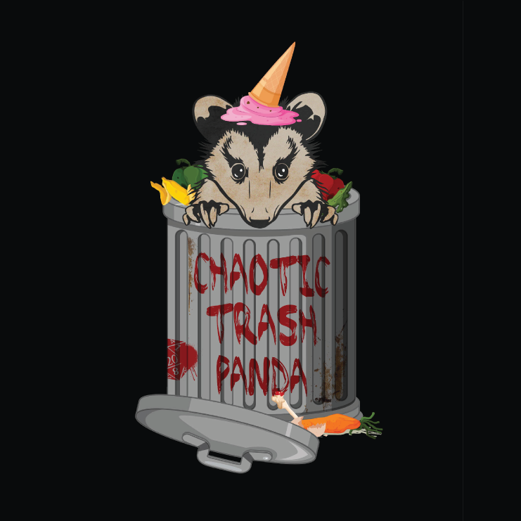 Chaotic Trash Panda T-shirt - Black