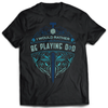 Black D&D T-Shirt featuring an ornate design with a sword, dragon heads and d20